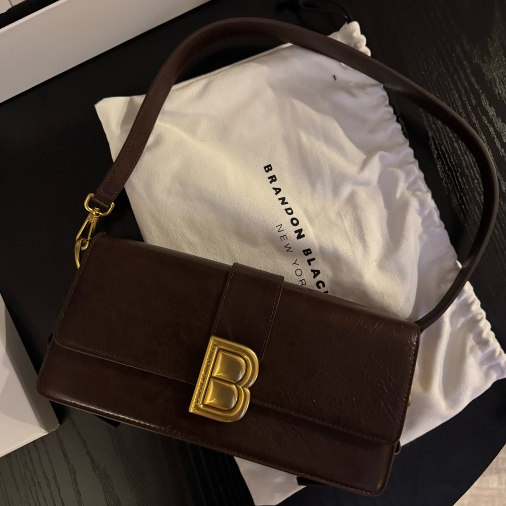 Brandon Blackwood Brown Cracked Leather Nia Bag